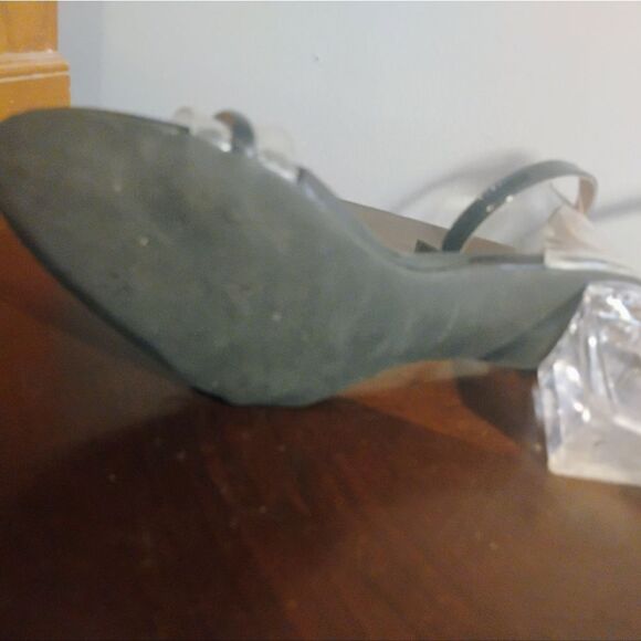 Elegant Black and Clear Women's Heels - Picture 9 of 10